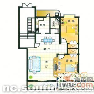 锦绣花园3室2厅2卫129㎡户型图