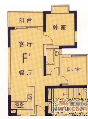 东洛花园2室2厅1卫89㎡户型图