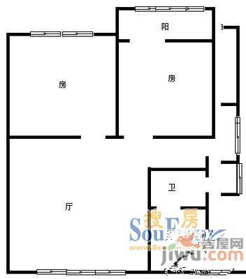 阳明路出版大厦3室2厅1卫113㎡户型图