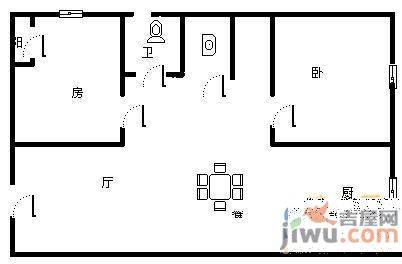 希真大厦3室2厅2卫户型图