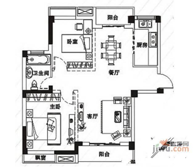 锦绣江南4室3厅2卫154㎡户型图