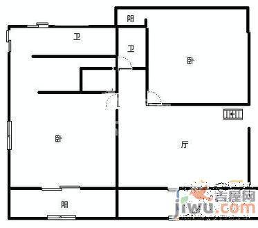 太华山庄3室2厅1卫139㎡户型图