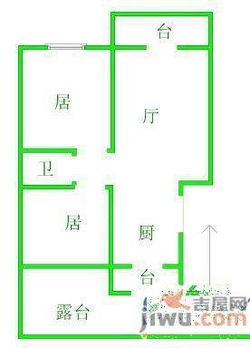 众福花园2室2厅1卫86㎡户型图