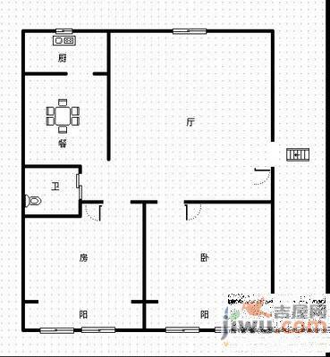 恒茂湖滨天鹅城堡1室1厅1卫40㎡户型图