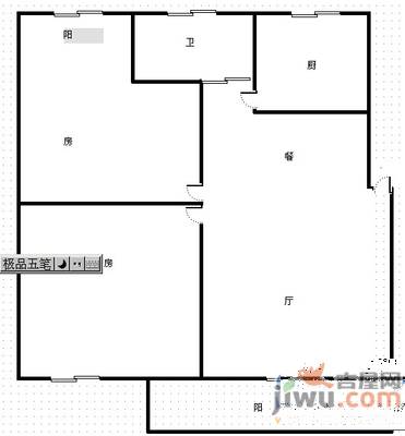 曙光小区3室2厅2卫128㎡户型图