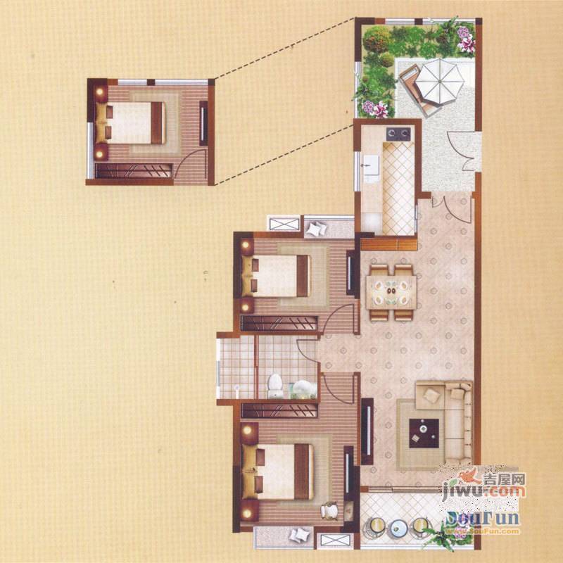 绿湖豪城别墅6室4厅0卫户型图