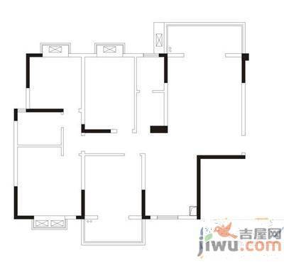 洛阳东路住宅小区3室2厅1卫122㎡户型图