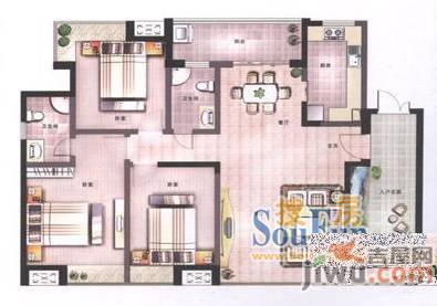 湾里保利半山国际2室2厅1卫户型图