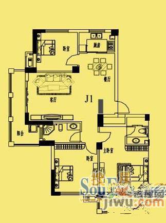 湾里保利半山国际2室2厅1卫户型图