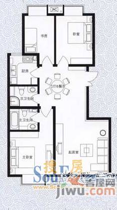 百顺居小区3室2厅2卫户型图