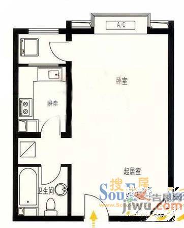 桃苑大厦2室2厅1卫83㎡户型图