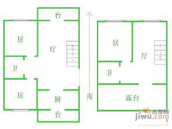 沙井小区2室1厅1卫户型图