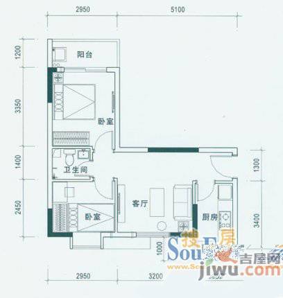 翰林苑3室2厅1卫户型图