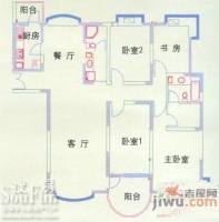 怡景园江畔人家4室2厅1卫187.5㎡户型图