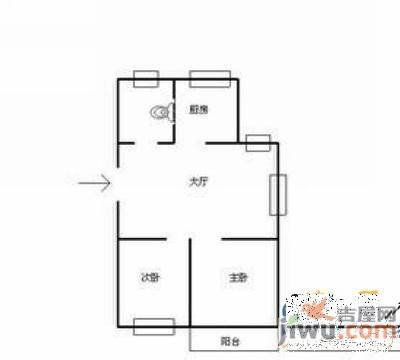 外滩铭座3室2厅1卫102.2㎡户型图