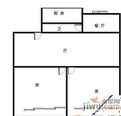 孙家亭住宅小区2室2厅1卫101㎡户型图