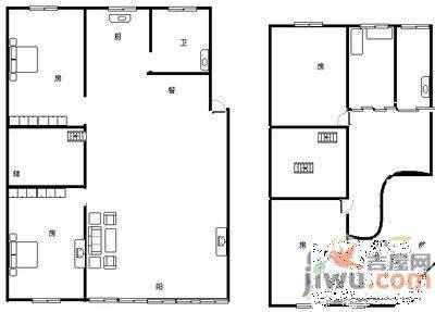 孙家亭住宅小区2室2厅1卫101㎡户型图