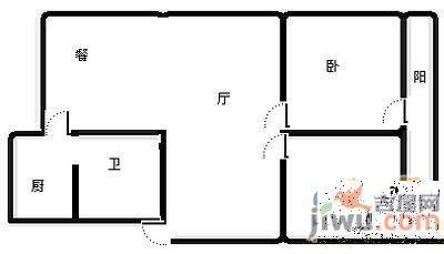 孙家亭住宅小区2室2厅1卫101㎡户型图