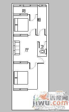 红谷六路骨胶厂2室2厅1卫90㎡户型图