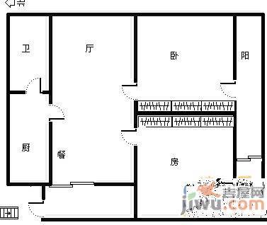 云丰花园2室2厅1卫90㎡户型图