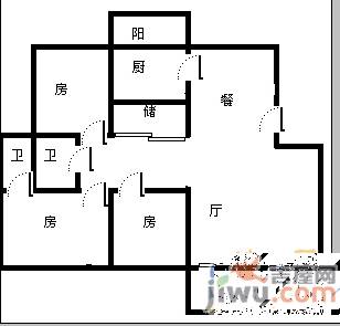 阳光小筑4室2厅2卫154㎡户型图