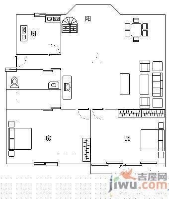 阳光小筑4室2厅2卫154㎡户型图