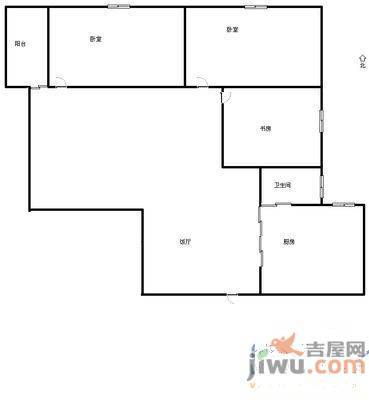 金源大厦3室2厅1卫134㎡户型图