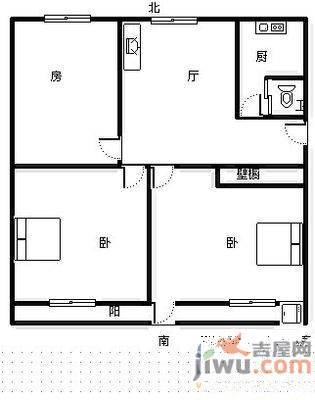 金源大厦3室2厅1卫134㎡户型图