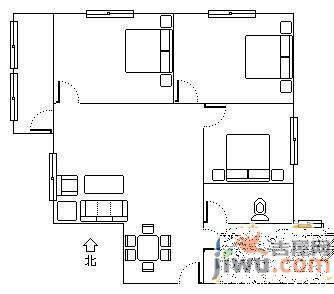 金源大厦3室2厅1卫134㎡户型图