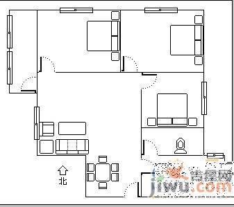 金源大厦3室2厅1卫134㎡户型图