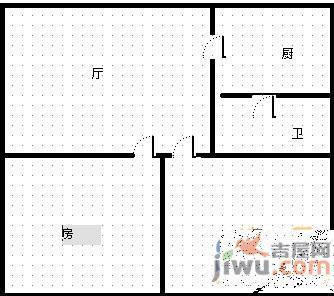 北京西路航空大厦宿舍2室2厅1卫88㎡户型图