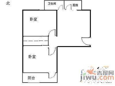 北京东路水利设计院宿舍3室2厅1卫87㎡户型图