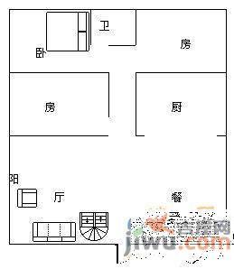 平安家园3室1厅1卫户型图