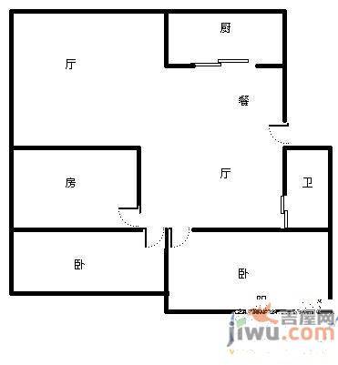 康城印象3室2厅1卫107㎡户型图