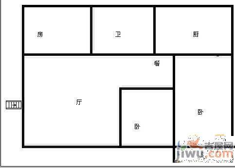 康城印象3室2厅1卫107㎡户型图