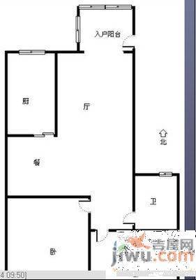 康城印象3室2厅1卫107㎡户型图