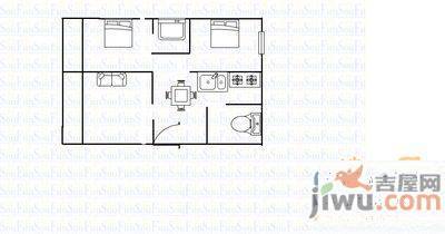 良龙小区2室2厅2卫110㎡户型图