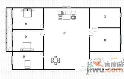 柏林爱乐3室2厅1卫134㎡户型图