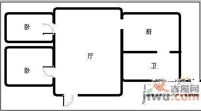 裴家巷3室1厅1卫户型图