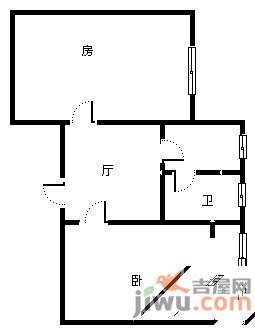 南京路水利局宿舍2室1厅1卫户型图
