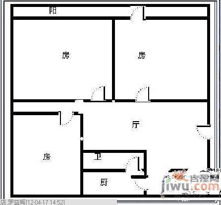 爱国路2室2厅1卫户型图