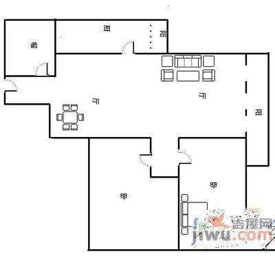 光达小区2室2厅1卫80㎡户型图