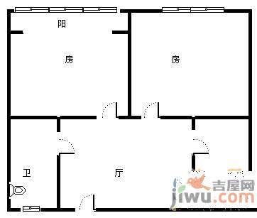 棕帽巷2室1厅1卫户型图