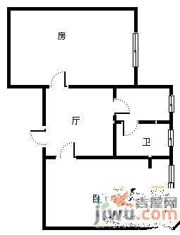 棕帽巷2室1厅1卫户型图