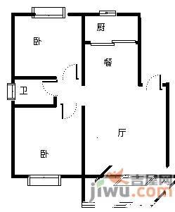 棕帽巷2室1厅1卫户型图