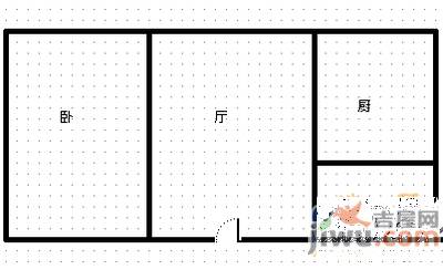 小金台2室2厅1卫103㎡户型图