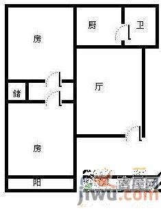 洪都中大道256号2室2厅1卫81㎡户型图