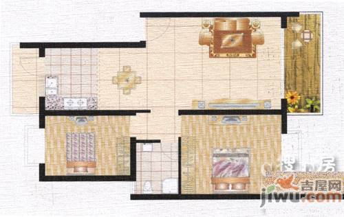 天骥俊园2室2厅1卫85.8㎡户型图