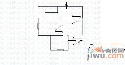 铁路八村2室1厅1卫53㎡户型图