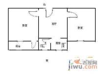 铁路八村2室1厅1卫53㎡户型图